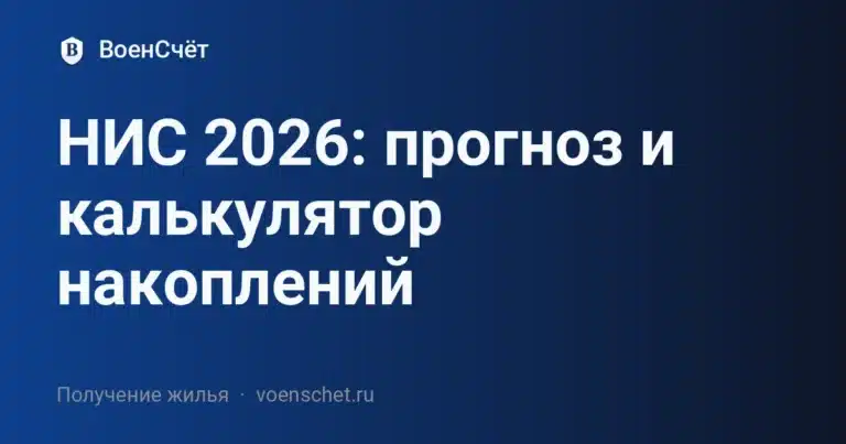 НИС 2026: прогноз и калькулятор накоплений — ВоенСчёт